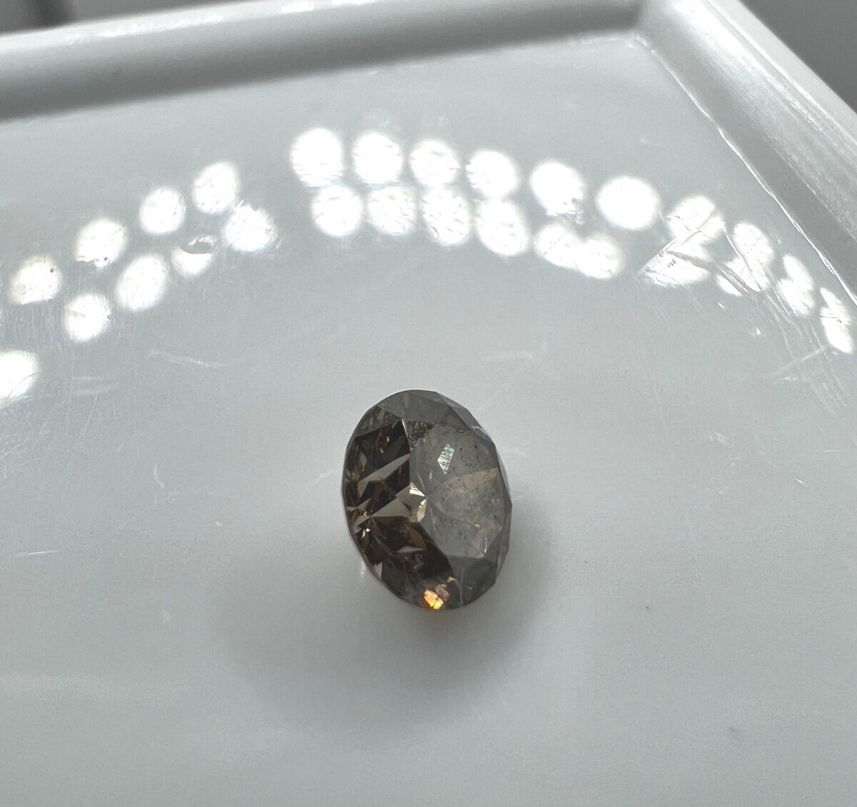 Loser Diamant Mit 0,225 Carat Schöner Champagne Farbener Diamant 