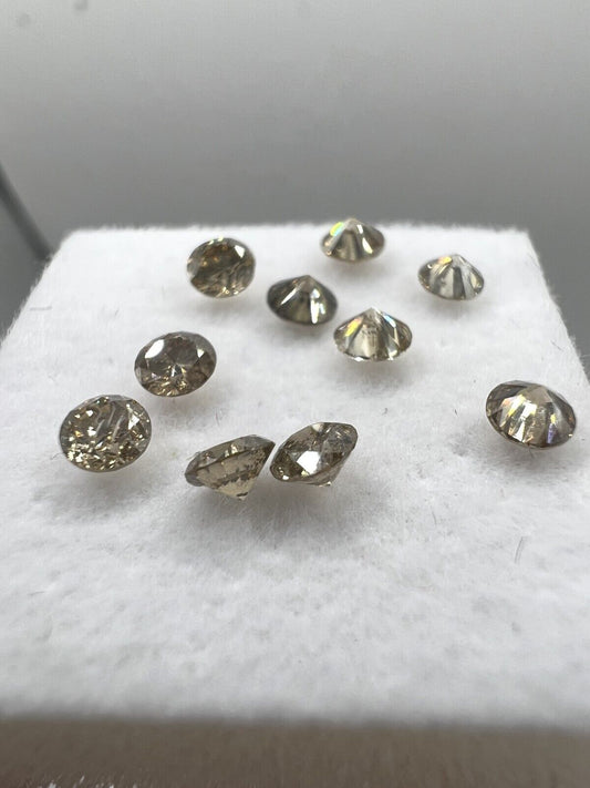 Lose Diamanten Mit 0,12 Carat Schöner Fancy Champagne Farbener Diamant 