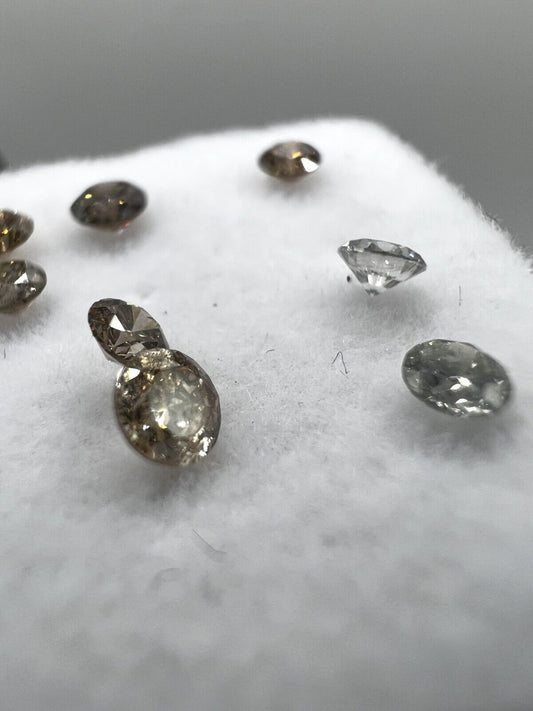 Loser Diamant Mit 0,09 Carat Schöner Fancy Champagne Farbener Diamant 