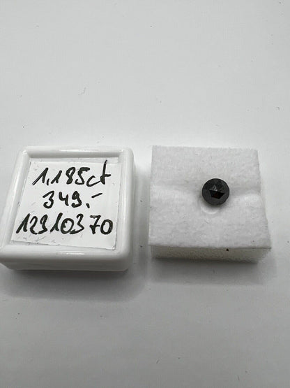 Loser Diamant Mit 1,185 Carat Schöner Fancy Schwarzer  Diamant