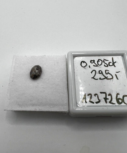 Loser Diamant Mit 0,905 Carat Schöner Fancy Schwarz -Brauner Diamant
