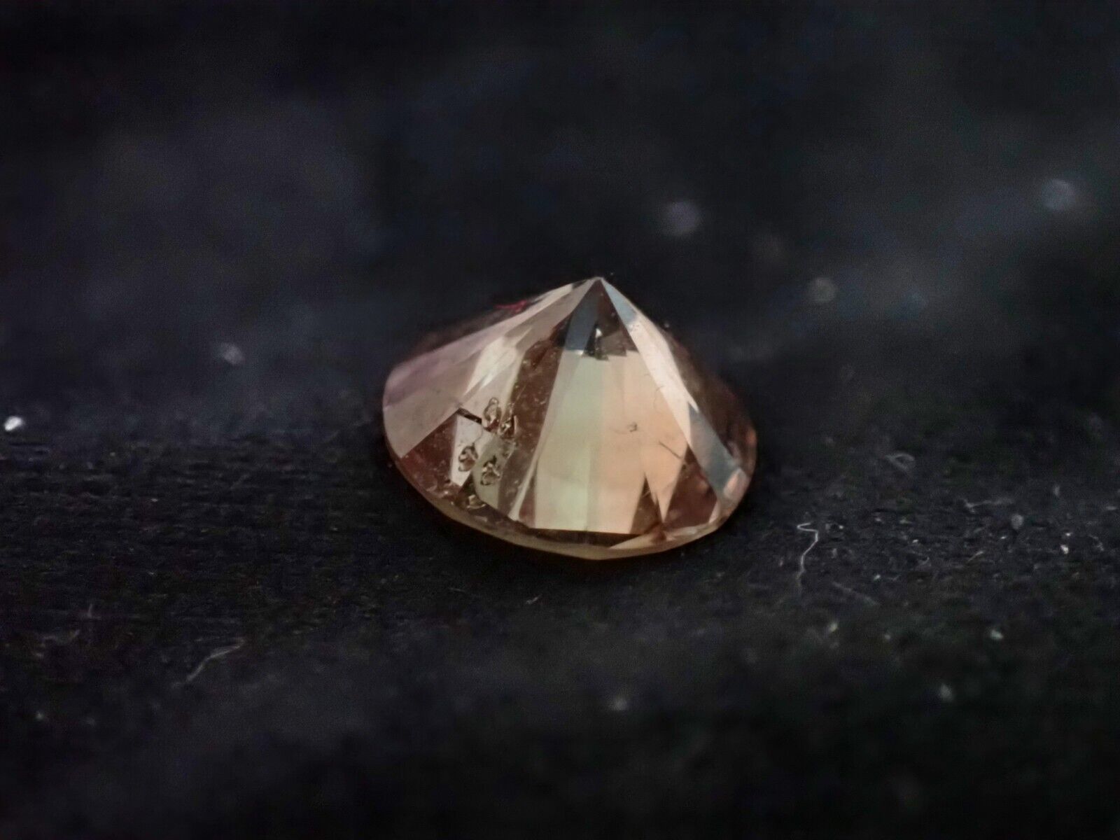 Natürliche Diamanten lose Schöner Champagne Fancy Diamant 0,715 Karat 