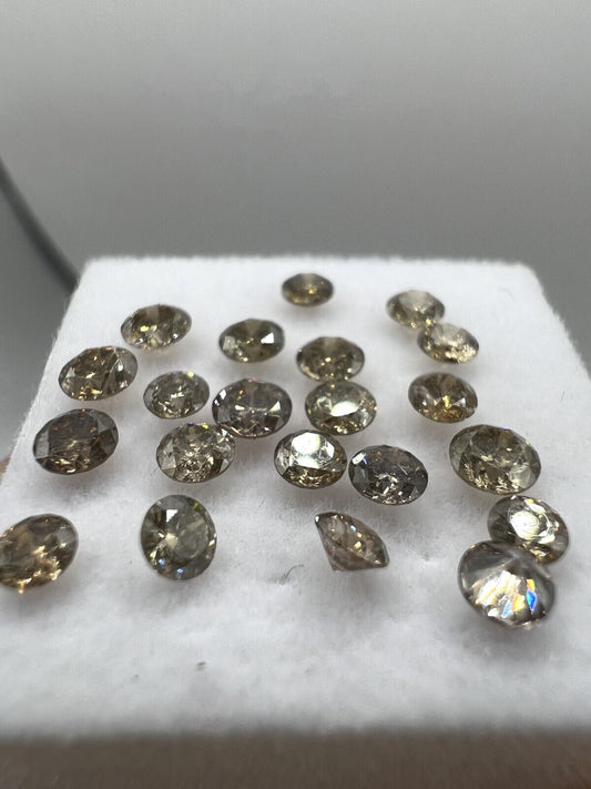Loser Diamant Mit 0,08Carat Schöne Fancy Champagne Farbenene Diamanten 