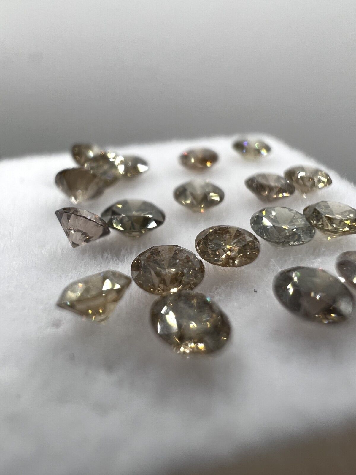 Lose Diamanten Mit 0,09-0,11 Carat Schöne Fancy Champagne Farbenene Diamanten 
