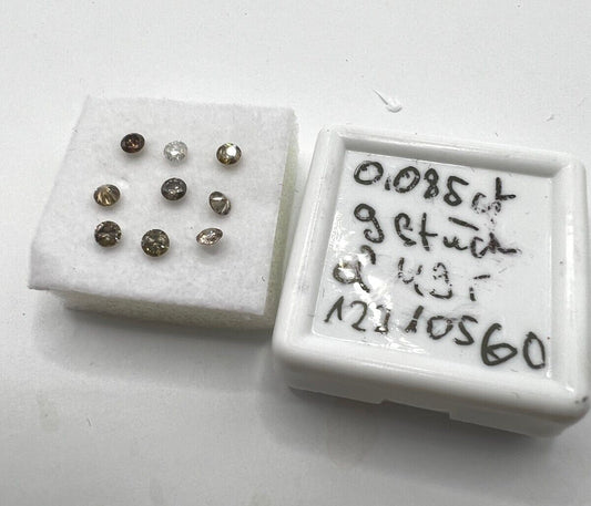 Loser Diamant Mit 0,085 Carat Schöne Fancy Champagne Farbenene Diamanten 