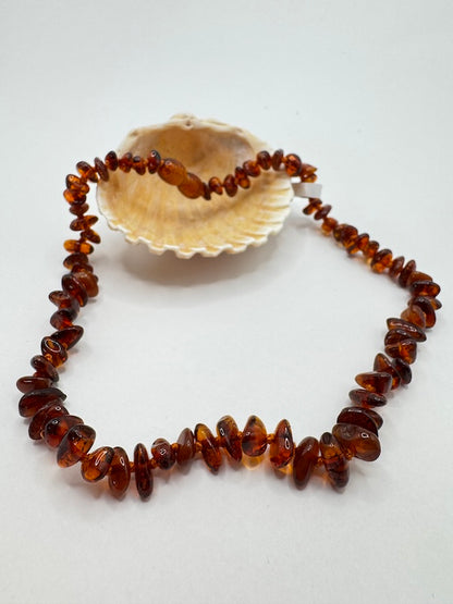 Bernstein Kette Congac Farbe