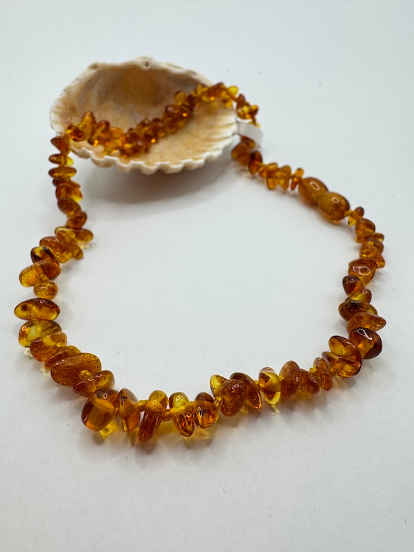 Bernstein Kette Congac Farbe