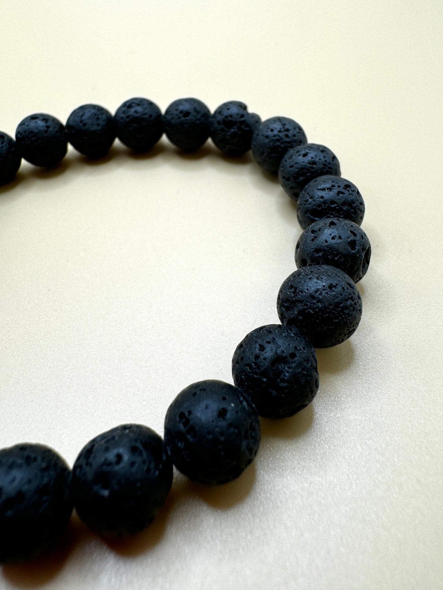Lavastein / Vulkangestein Armband Perlenform