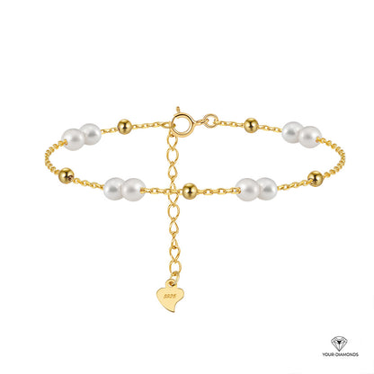 Armband Süßwasser Perle mit Gold
