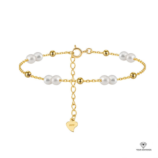Armband Süßwasser Perle mit Gold