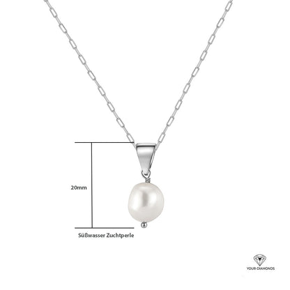 Kette mit Anhänger aus Süßwasser Perle