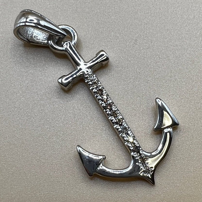 Anker- Anhänger mit Diamantbesatz
