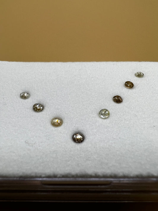 SET 8 Diamanten im Rosenschliff 0.46 Carat