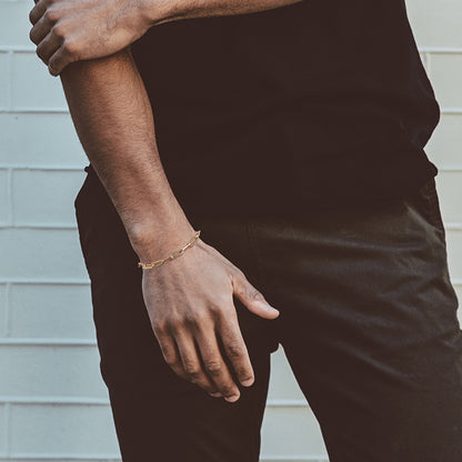 Paperclip Armband Silber/Gold