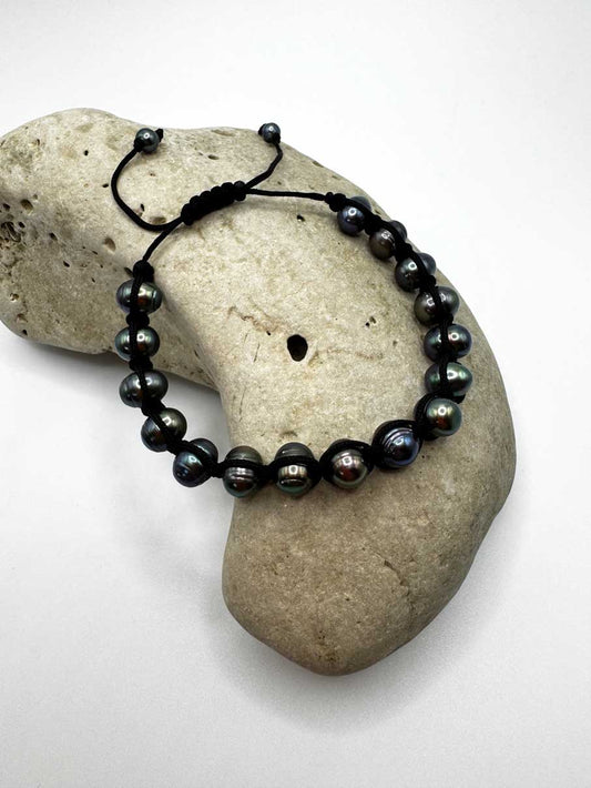 Armband Tahitiperle Shamballa