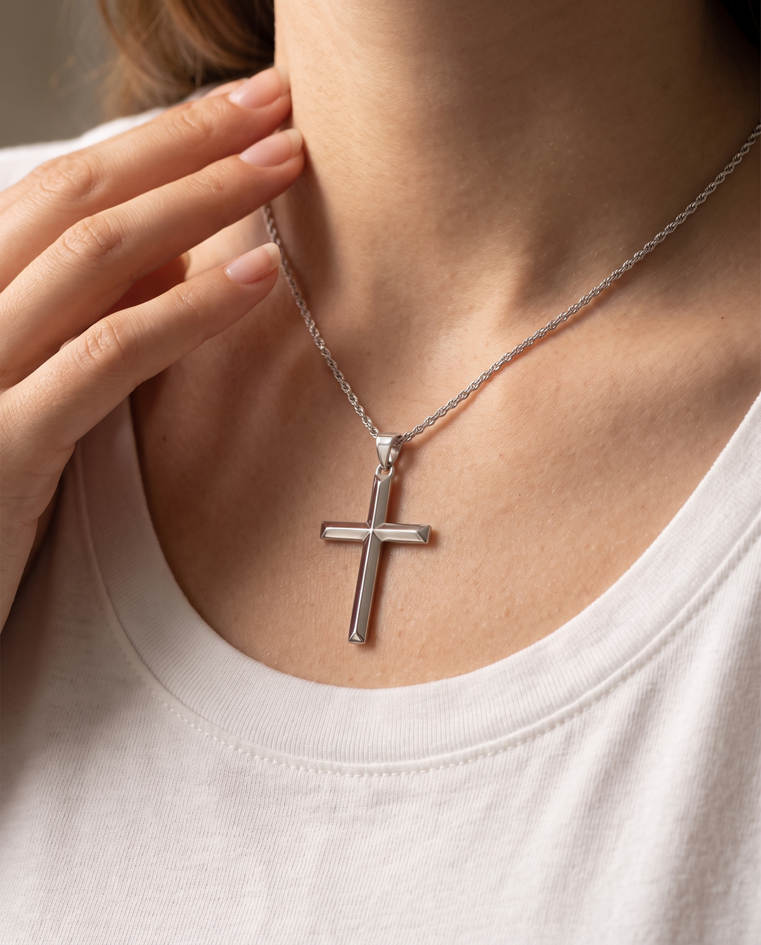INRI Classic 925 Silber Halskette mit Kreuzanhänger