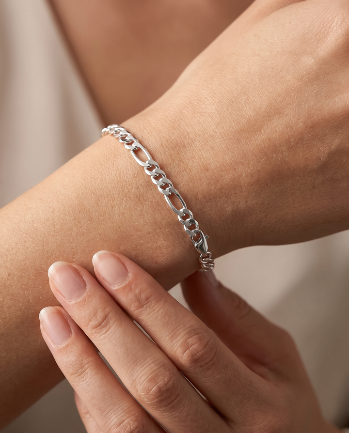Valéon Linea Figaroarmband - Recyceltes 925er Silber