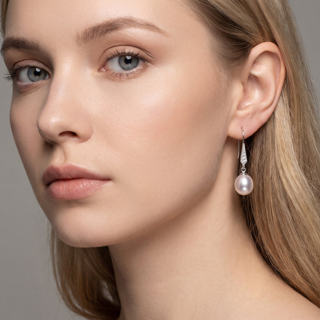 Classic Silber Ohrringe mit Perle