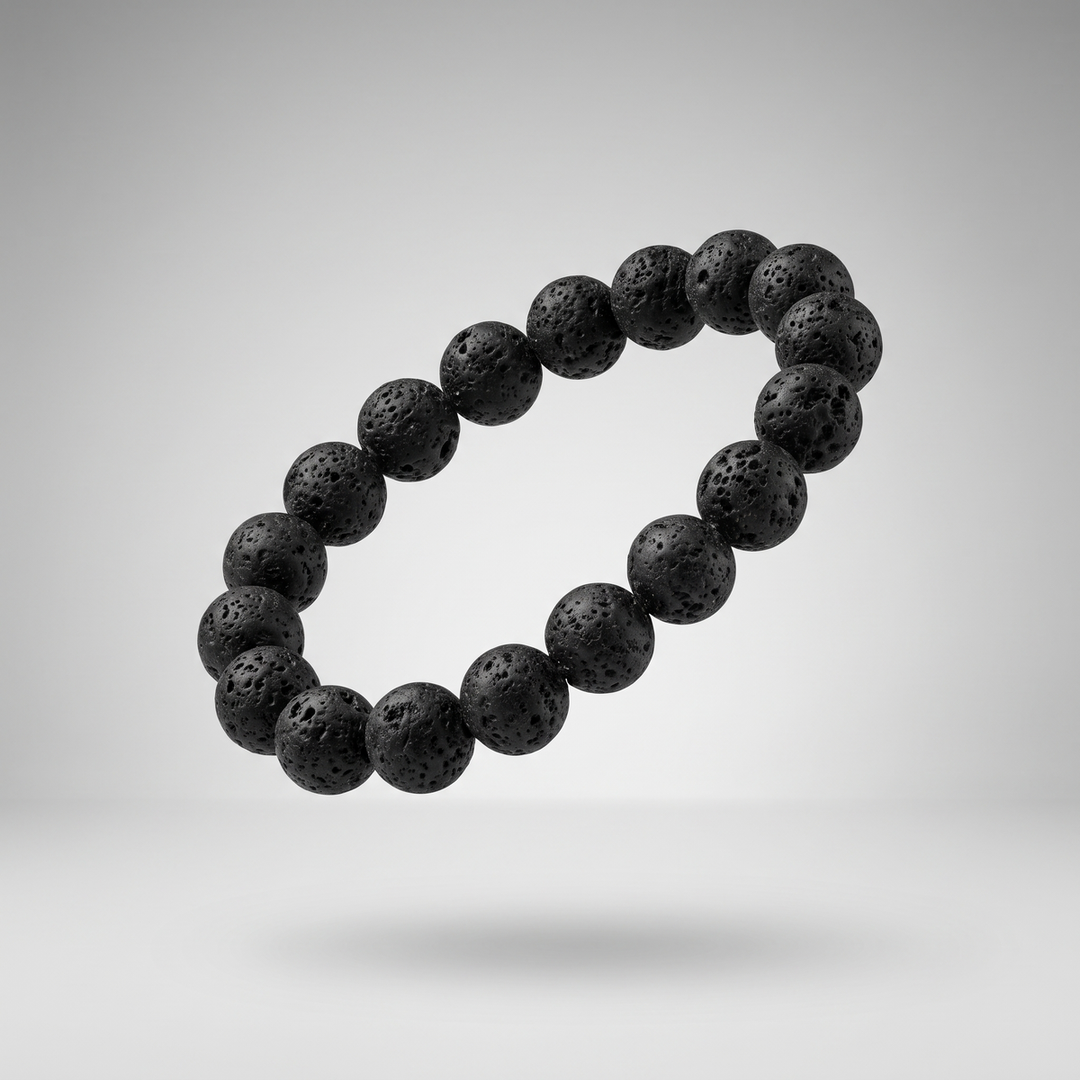 Lavastein / Vulkangestein Armband Perlenform