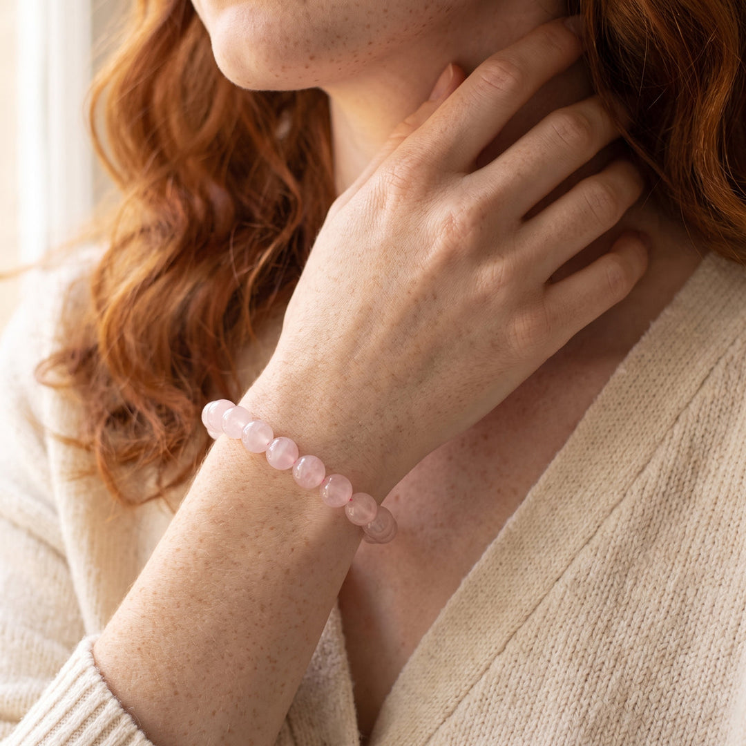 Rosenquarz Armband 8mm