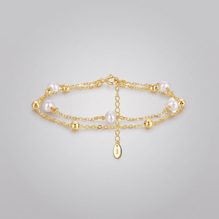 Armband Süßwasser Perle mit Gold