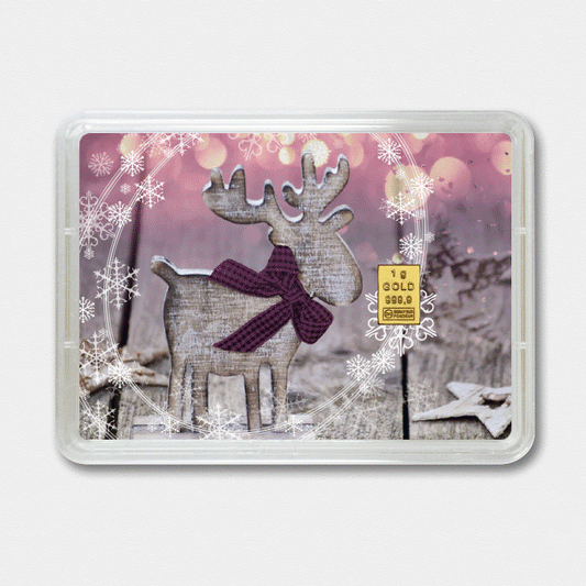 Goldbarren 1g "Weihnachten" (Flip)
